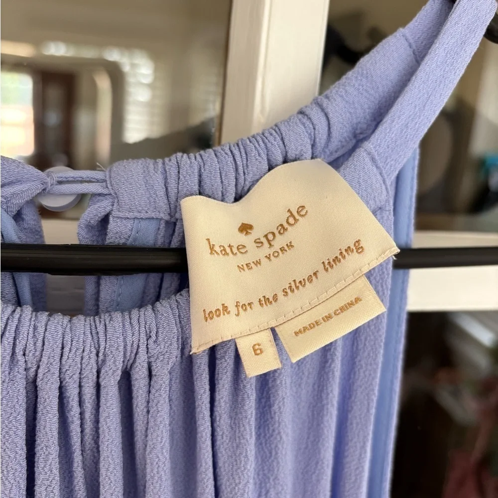 Kate Spade Periwinkle Halter Sleeveless Crepe Dress